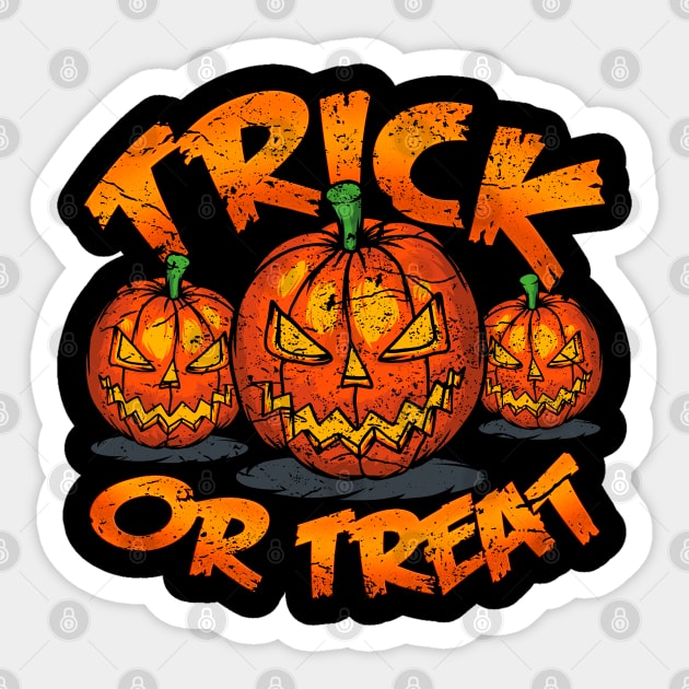 Halloween Trick or Treat Pumpkins Sticker by RockabillyM